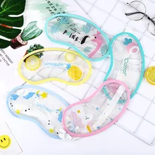 Милые прозрачные ледяные тени для век сна затенение дышащие женские Южная Корея ледяной пакет мультфильм пижамы холодный компресс уход глаз Pat