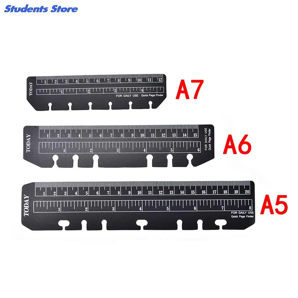 Black A5 A6 A76 Binder Notebook Inner Rulers Holes Spiral Planner Accessories Ruler Office School Stationery Drawing Supplies | Канцтовары