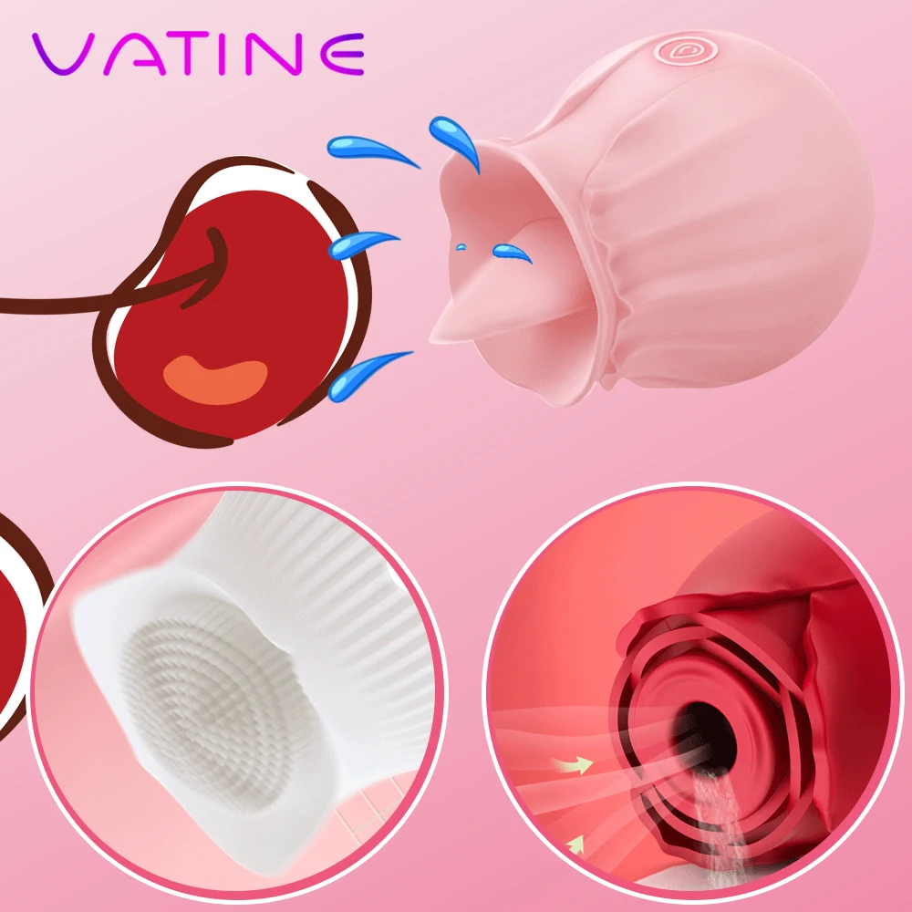 VATINE Nipple sucker Tongue Licking Sucking Clit Vibrator G Spot Clitoral Stimulation Breast Massager Jumping Egg | Красота и