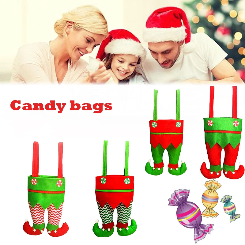 Christmas Elf Spirit Elves Candy Bag Sweet Sack Pouch Decorations Cute