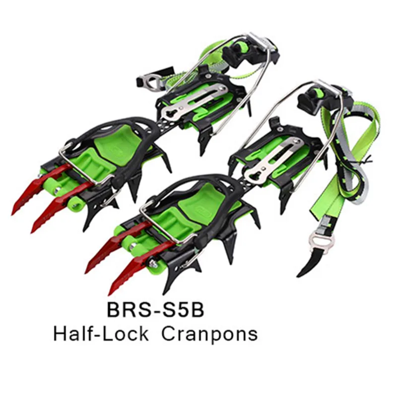BRS-S5B BRS 14 зубов профессиональный открытый скалолазание полный зажим Crampon марганцевая стальная накладка против скольжения на льду альпинистских походов BRS-S5A/B/C - Цвет: BRS-S5B