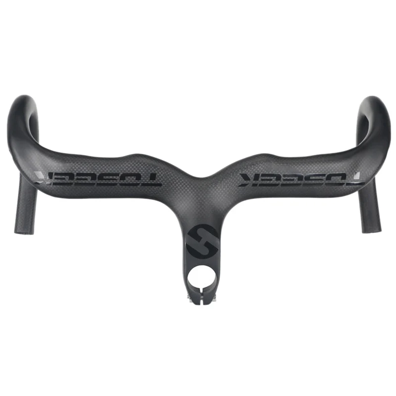 

Toseek Bike Handlebar Full Carbon Fiber Road Handlebar 3K Matte Bicycle Handlebar With Stem