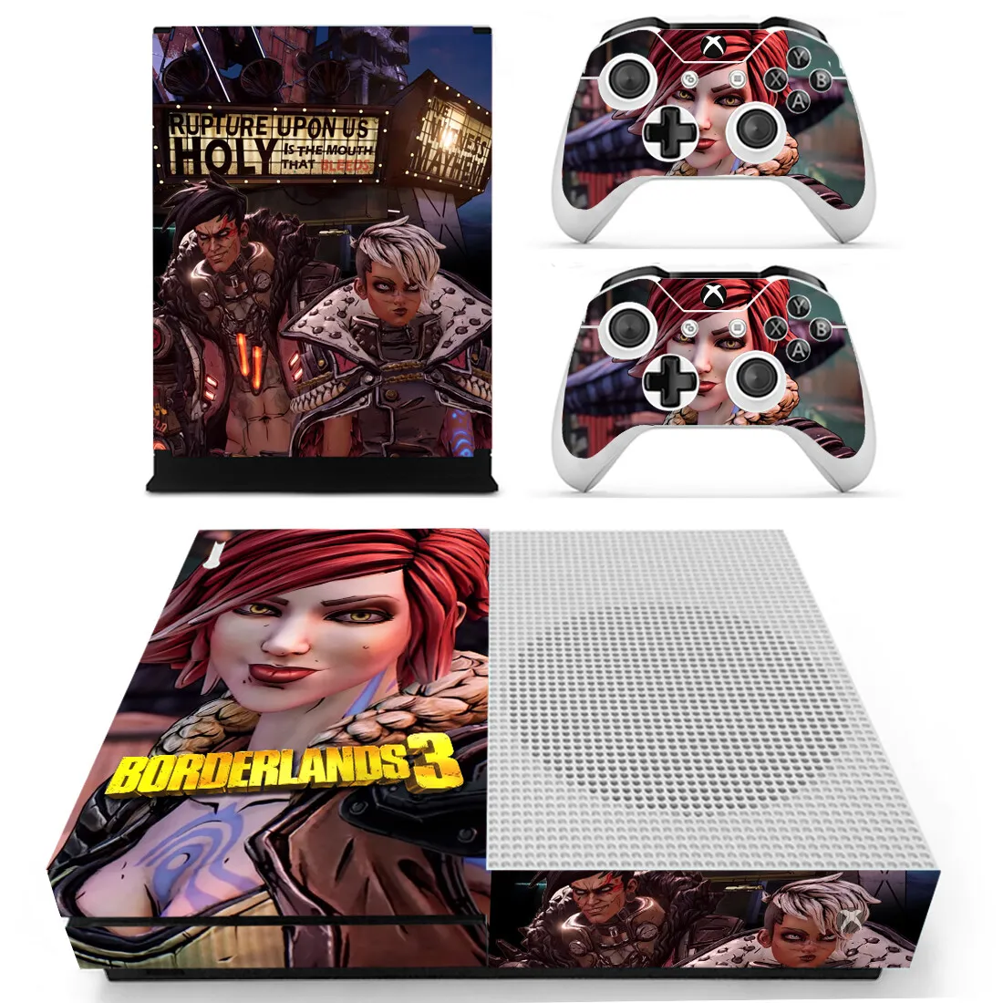 Наклейка Borderlands 3 кожи для Xbox One S консоли и Kinect и 2 контроллеров для Xbox One тонкая наклейка из винила