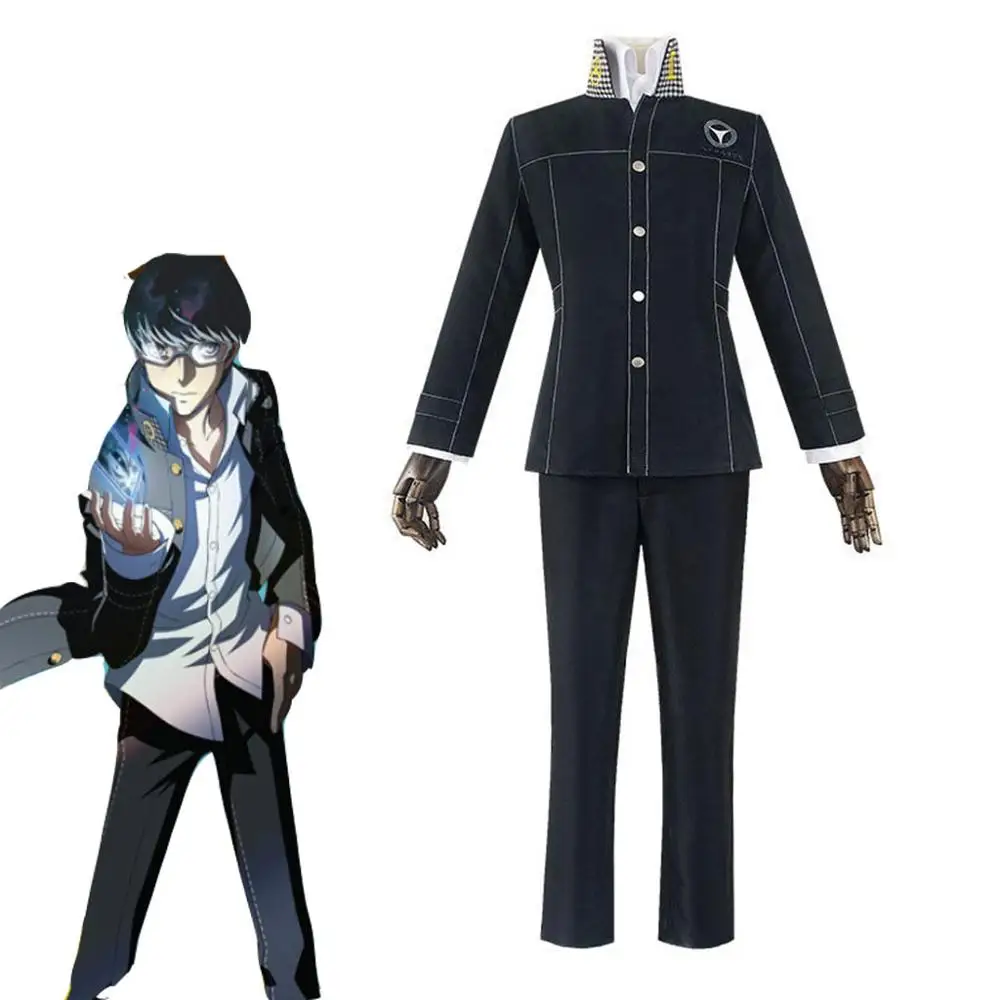 Карнавальный костюм Game Persona 4 Yasogami Yu Narukami Школьная форма для мальчиков с топом и