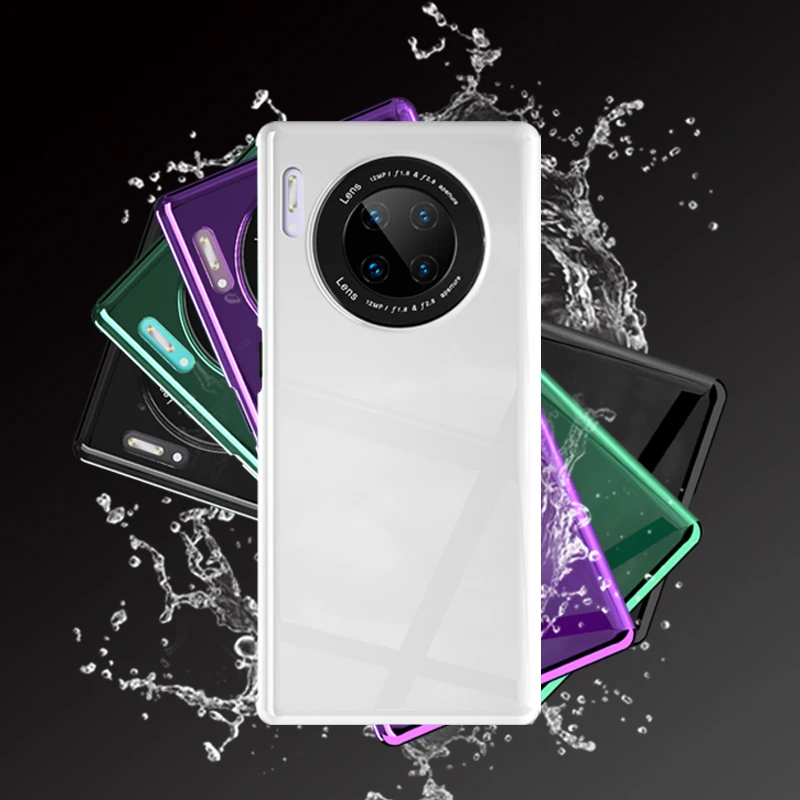 ForHuawei Mate 30 Pro Case Laser Plating Luxury TPU Protection Clear Phone Cover For Mate30 Hard PC Transparent |