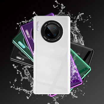 

ForHuawei Mate 30 Pro Case Laser Plating Luxury TPU Protection Clear Phone Cover For Mate 30 Mate30 Pro Hard PC Transparent
