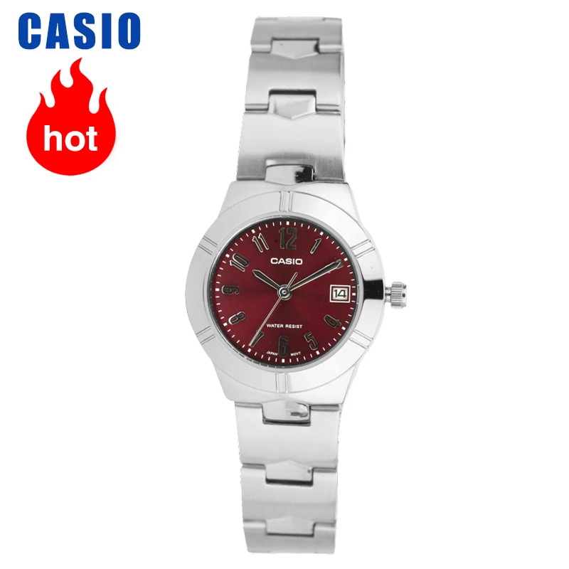 small silver casio watch