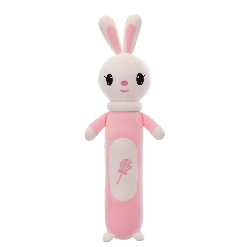 2019 creative new rabbit animal doll cylindrical down cotton pillow plush toy doll pillow 60cm 4