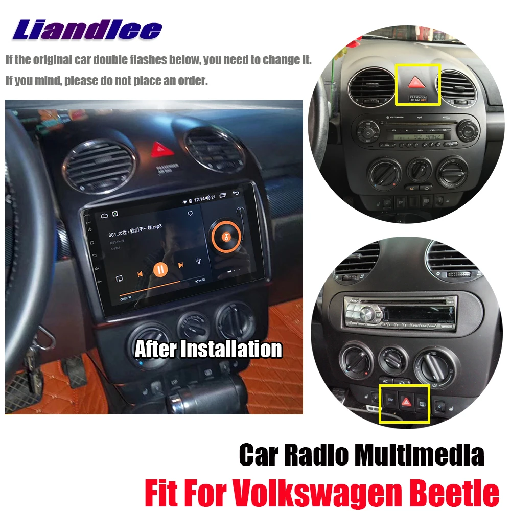 Cheap Liandlee Android 8.1up 4+64G For Volkswagen Beetle 2003~2010 Car Screen Carplay BT Wifi GPS Navi Navigation Map Camera Media 1