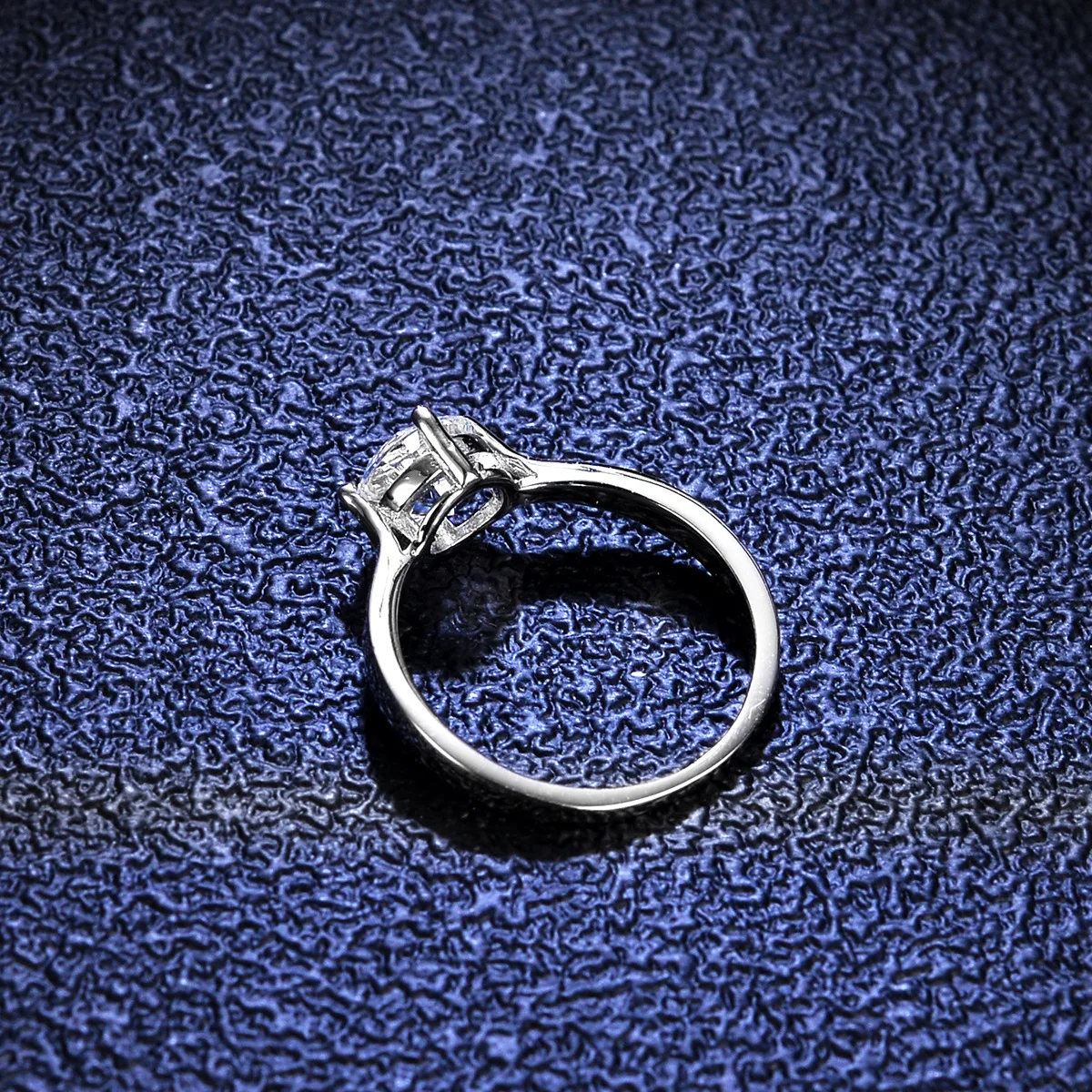 Classic Solitaire Round Brilliant Moissanite Engagement Ring 1 Carats 4 Prong Sterling Silver Rings For Women Promise Gift - Image 2