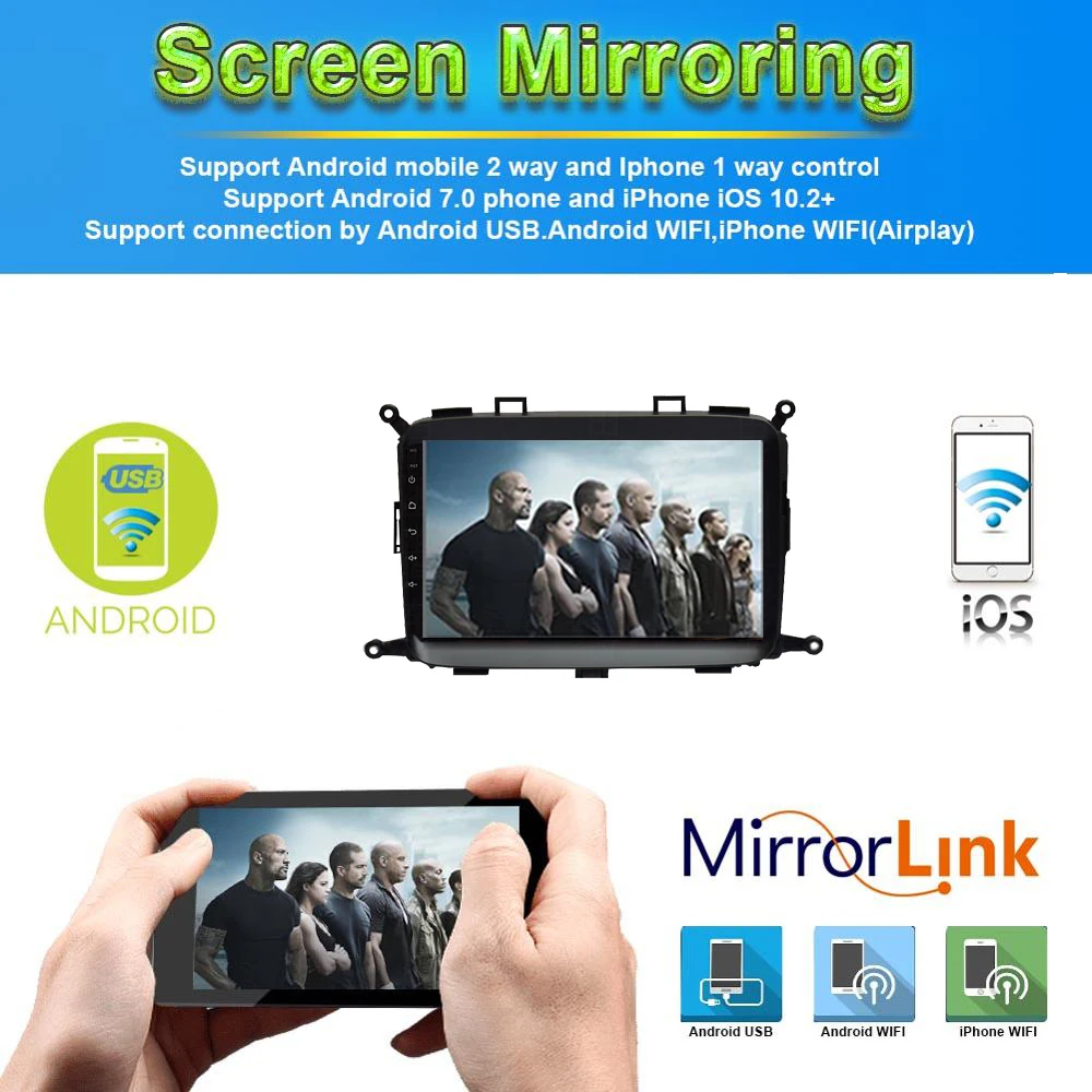 Best 9 Inch Full touch Screen Android 9.0 Octa Core Car GPS Navigation For KIA CARENS 2013-2019 Multimedia Player Head Unit Radio BT 1