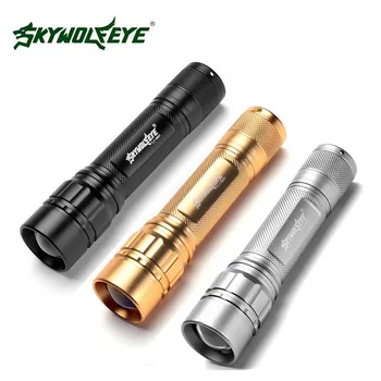 

1800LM XPE -Q5 led Zoom flashlight Torches mini Portable lamp Zoomable hunting lantern torchflashlight