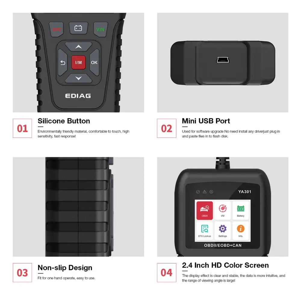 Диагностический сканер EDIAG OBDII/EOBD PK Launch CR3008 Konnwei KW850 устройство для чтения кодов