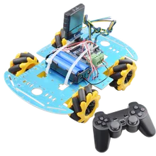 Cheapest PS2 Wireless RC Smart Mecanum Wheel Omni Robot Car Chassis Kit with 4pcs TT Motor for Arduino Raspberry Pi DIY Toy Part