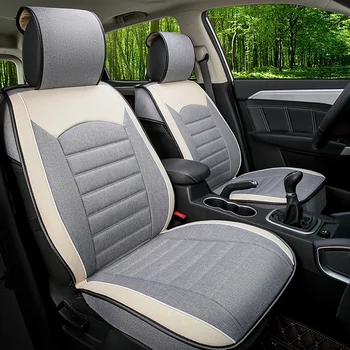 

Linen Car Seat Cover for Chrysler 300C golf 4 h4 Audi a3 a4 b6 b8 a6 a5 q7 Hyundai solaris ix35 i30 ix25 car accessories styling