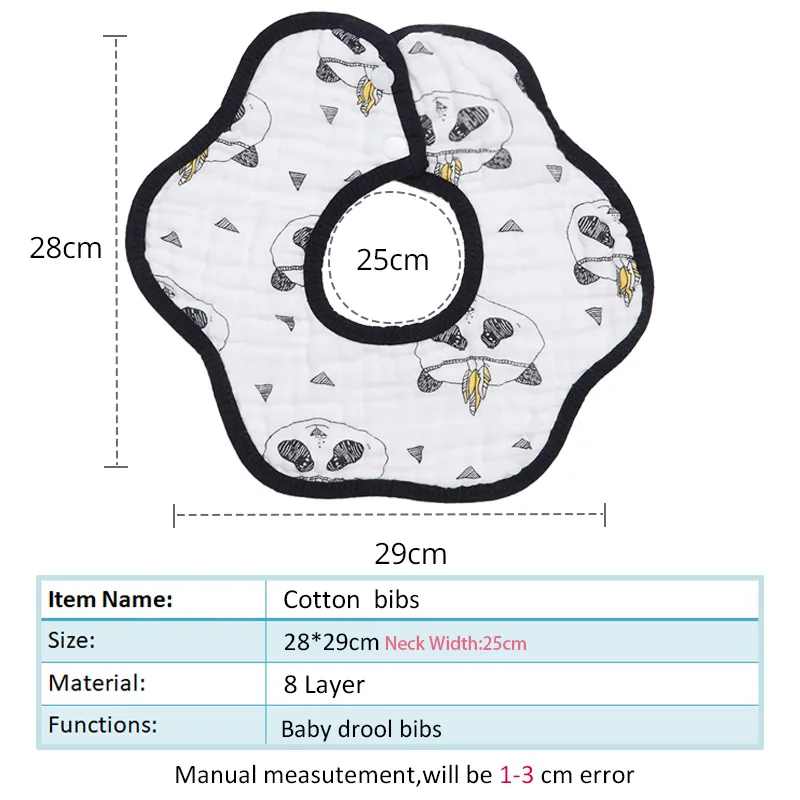 8 Слои из хлопка для маленьких мальчиков Одежда для маленьких девочек нагрудники Кормление новорожденных слюнявчик повязка-полотенце шарф для детей, галстук для вытирания слюней младенцев Полотенца