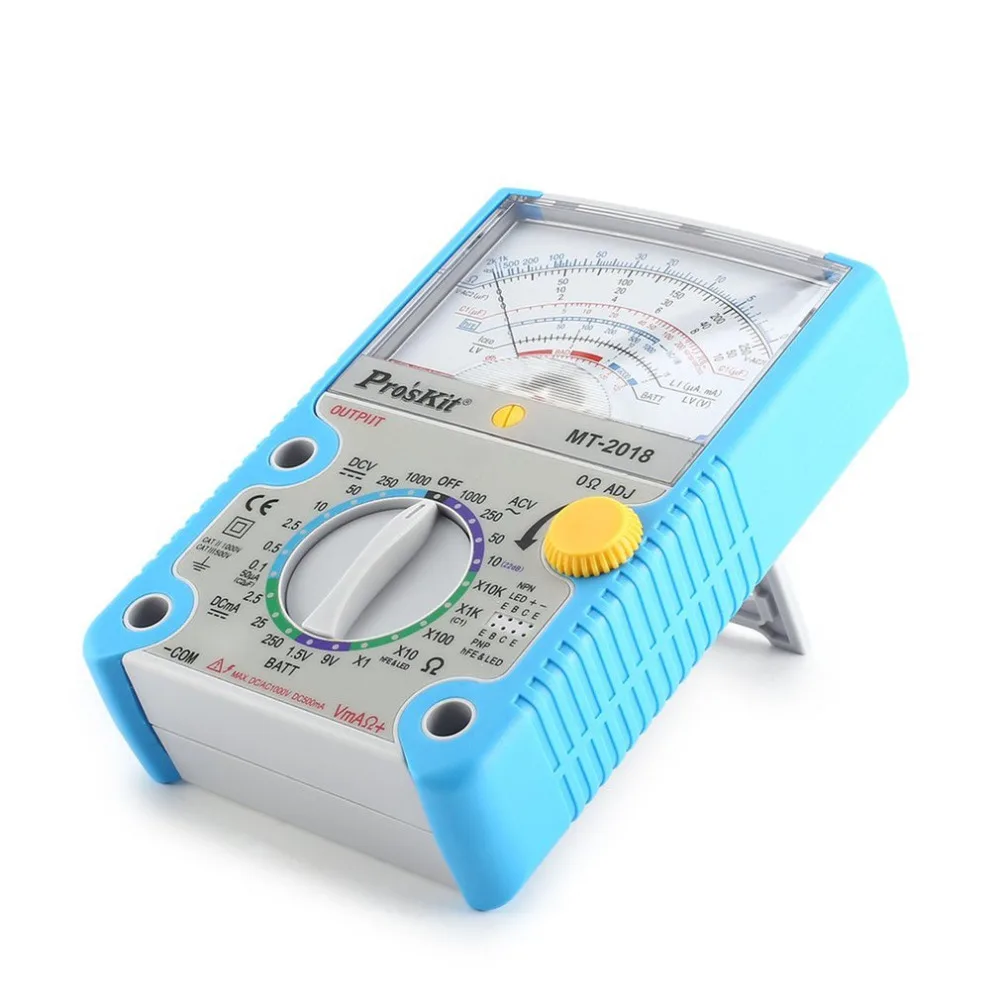 Pros'Kit MT- MT- аналоговый мультиметр безопасности Стандартный Ом Тесты Измеритель постоянного тока переменного тока Напряжение переменного тока Сопротивление мультиметр
