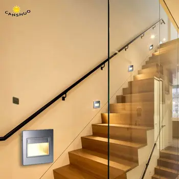 

CANSHUO Led smd 5730 wall Sconce lights lighting 85-265V Recessed Led Stair Light In Step Lamp stairway lamps with 86 Box