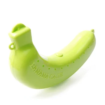 

Plastic Banana Case Storage Box Container Banana Saver Guard Protector Holder for Outdoor Travel (Green)