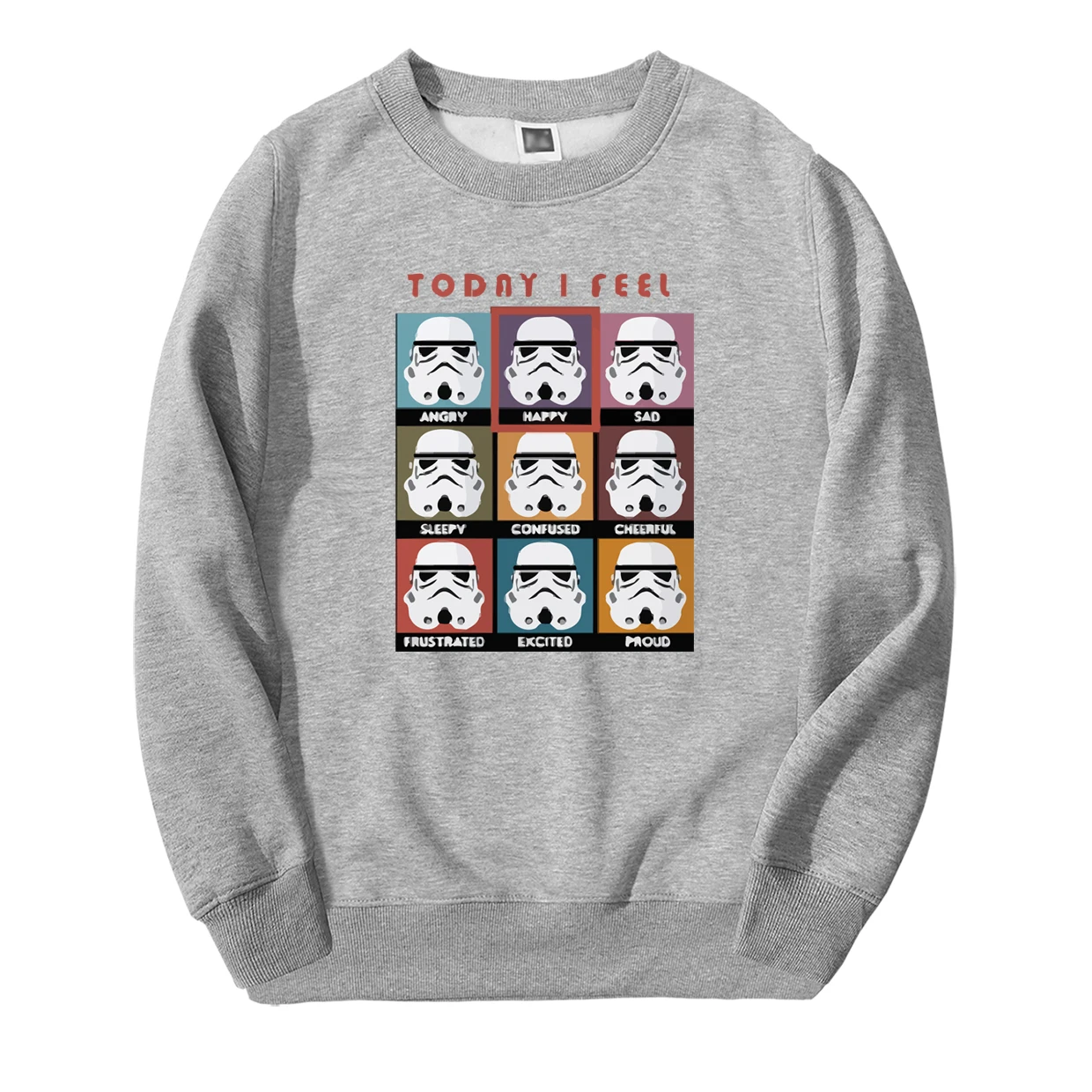 Мода сегодня I Fell Happy Star толстовки Star Wars для мужчин Весна Зима мужская Толстовка флисовый спортивный костюм Теплый фитнес Повседневный пуловер - Цвет: Gray 6