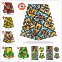 SISI Высококачественная африканская парафинированная ткань настоящий воск Нигерия, Анкара печать воск Горячая дизайн для модных вечерние платья