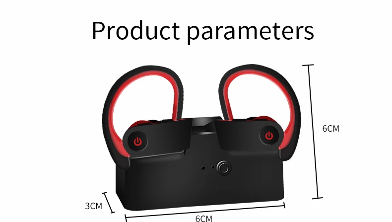 TWS 3 беспроводные наушники Bluetooth гарнитура спортивные ушные крючки Беспроводные наушники с зарядным ящиком регулятор громкости