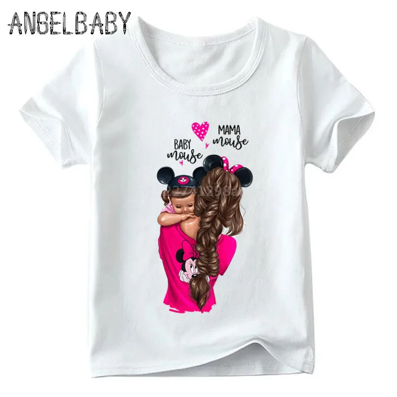 Мамина забота о малышах Семья подходящая друг к другу одежда футболка Для мамы и дочки одежда Vogue супер мама FashionT футболки для детей и Женские Смешные - Цвет: 5281B