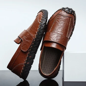 

Men Shoes Genuine Leather Comfortable Men Casual Loafers Moccasins Flats Man Slip On Breathable Lazy Footwear Zapatos Hombre