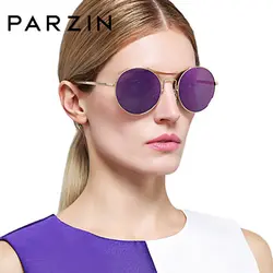 PARZIN унисекс круглые солнцезащитные очки в стиле ретро лето 2019 новый анти UV400 качество очки позолоченный металлический каркас