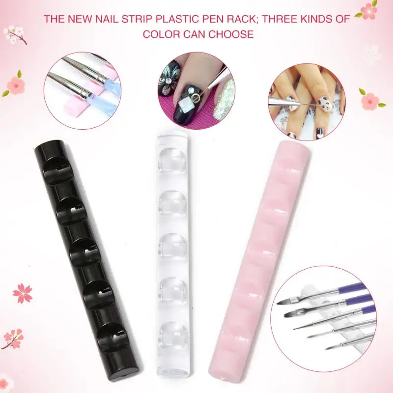 1Pc Nail Art Brush Holder Stand 5 Grids Painting Pen Shelf Acrylic Display Manicure Tools |
