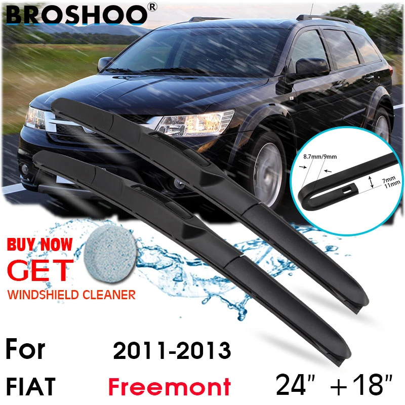 Escobilla de coche ventana parabrisas con cuchillas accesorios para FIAT Freemont 24 ''+ 18" 2011 2013|Limpiaparabrisas| - AliExpress