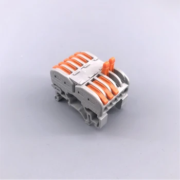 

10Pcs PCT-511 Terminals Din Rail Fast Connection Terminal Press Wire Splicing Connector