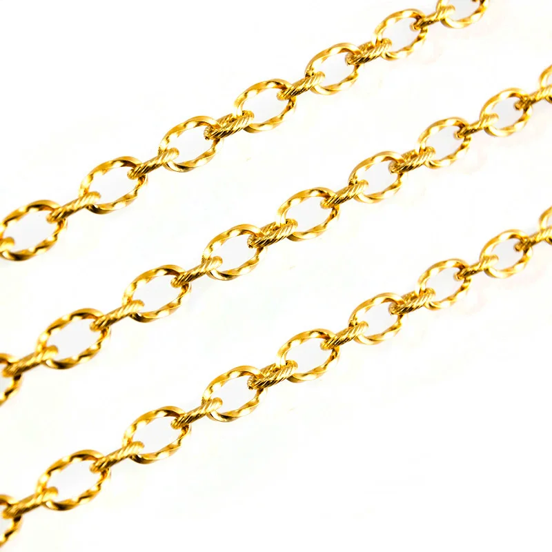 Stainless steel collares de moda boho Twist Rolo necklace women DIY Sell in meter no clasp egg chain choker | Украшения и