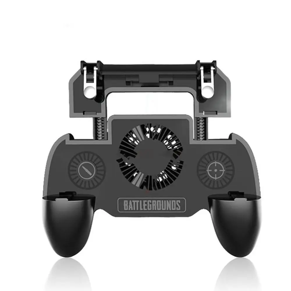  Finger PUBG Game Controller Gamepad Trigger Shooting Free Fire Cooling Fan Gamepad Joystick For IOS