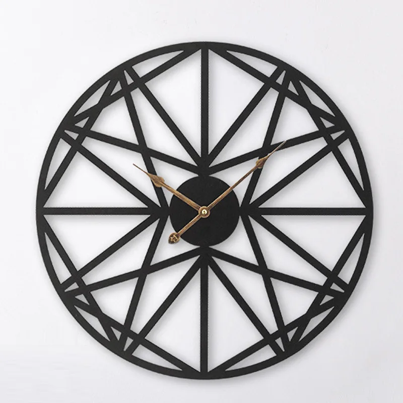 

Large Metal Wall Clock Modern Design European Vintage 3D Decoration Hanging Watch Iron Art Wall Clocks Home Decor 50 cm