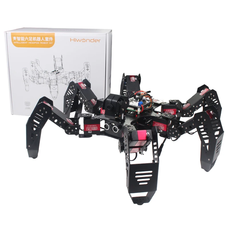 Робот-паук Raspberry Pi 4B/3B + 6-ногий программируемый Wi-Fi | Игрушки и хобби