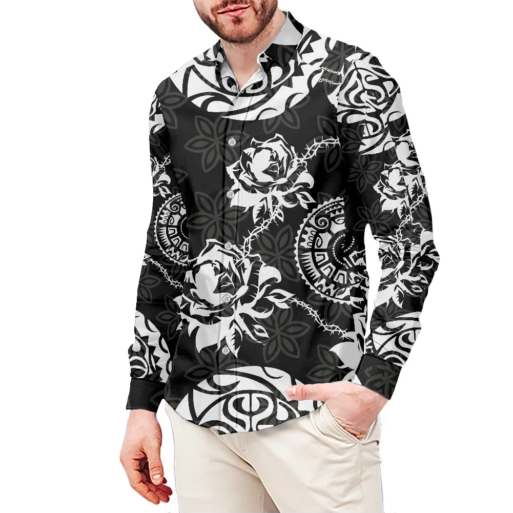 

Новое поступление, осенняя мужская одежда HYCOOL, модная мужская рубашка с длинным рукавом, цветочное свадебное платье, черная рубашка, мужские рубашки для выпускного вечера