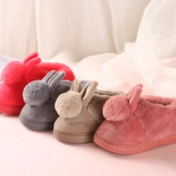 

2020 Hot Toddler Slippers Kids Winter Thickening Boys Girls Fashion Shoes Warm Cute Animal Home Slipper Kids Hotel Slippers