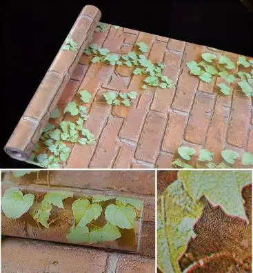 brick pattern waterproof self-adhesive wallpaper self-adhesive wallpaper  imitation brick stickers 3 meter  long color 12