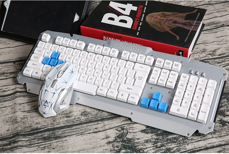 Игровая клавиатура teclado mikey mouses для ПК беспроводная и мышь настройка игр набор