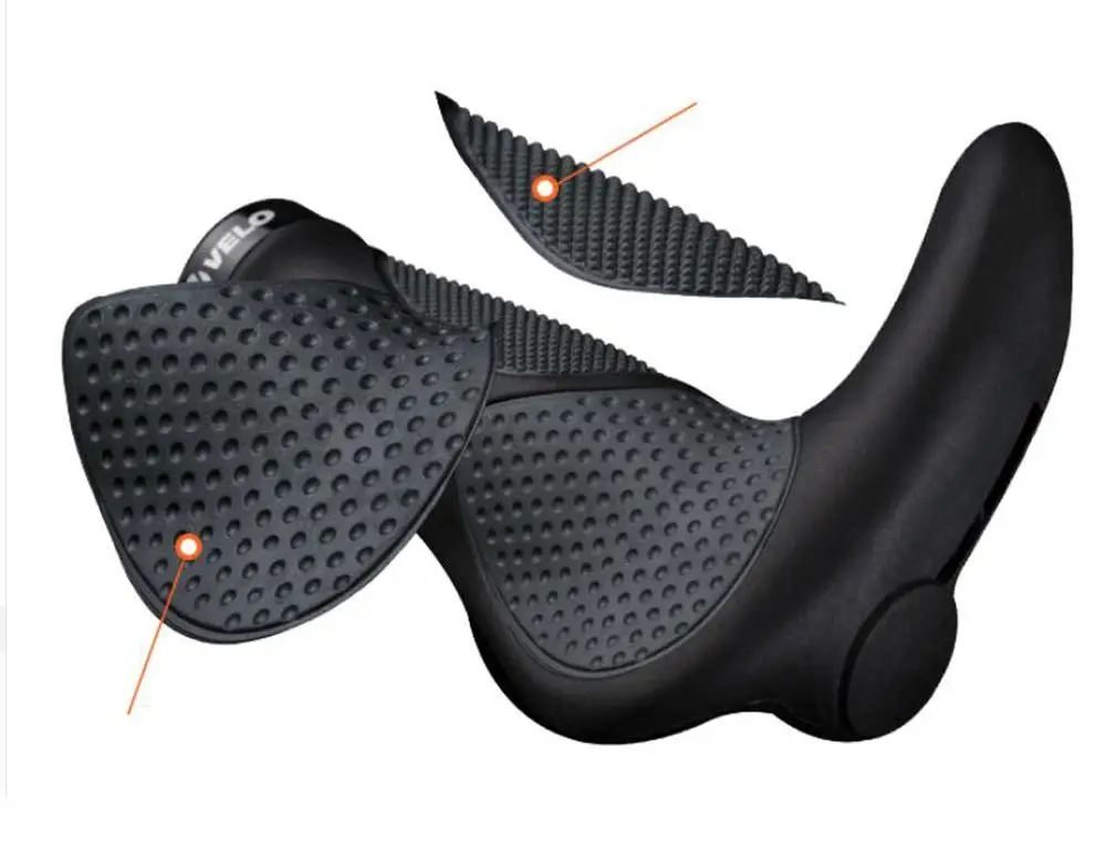 VELO Attune Grips 138mm MTB Mountain Bike Bicycle Handlebar Covers Bar End Ergonomic Soft Lock-On Shock Absorbing Non-slip