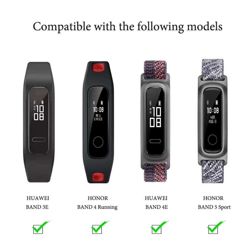 Двухцветный мягкий силиконовый ремешок для часов HONOR band 5 SPORT/BAND 4 Running/для HUAWEI Band 3e
