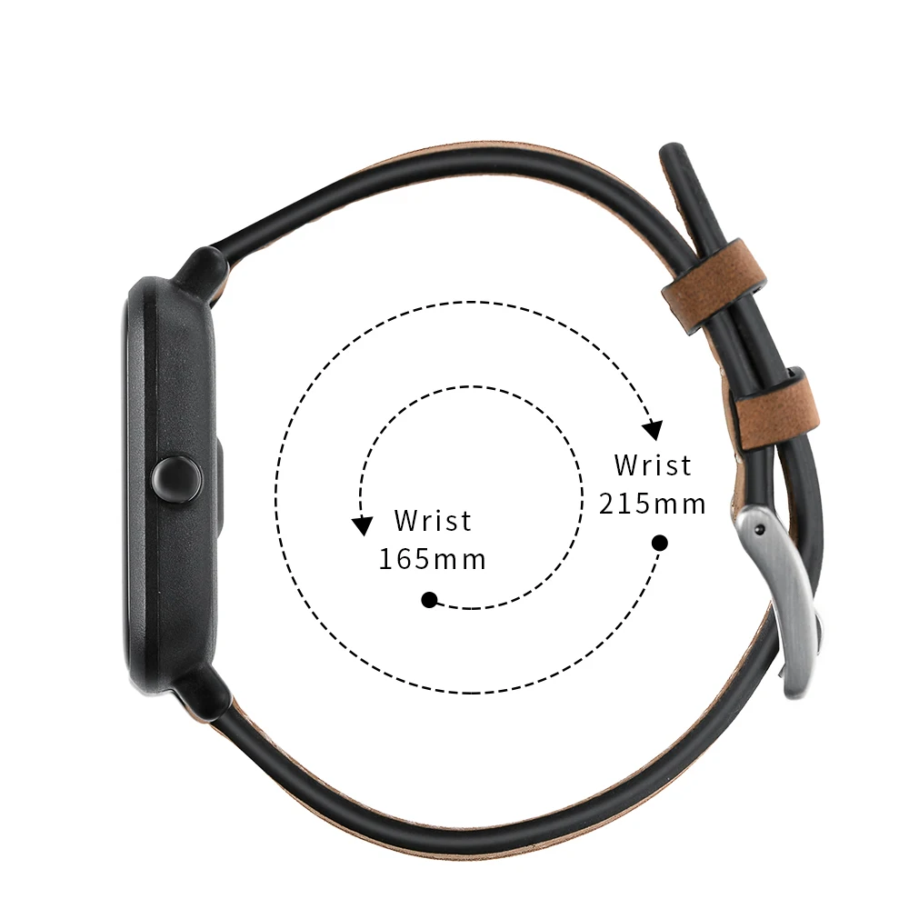YHNUJM Crazy horse кожаный ремешок+ защитный чехол для экрана Xiaomi Huami Amazfit Youth Смарт-часы наручные часы 20 мм