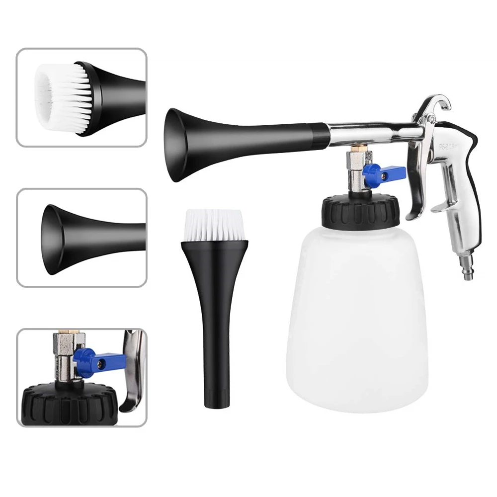 Pistola Per Lavaggio A Secco Per Auto Con Spazzola Kit Di Strumenti Per La Pulizia Del Tornado Ad Alta Pressione Con Getto Di Superficie Per Dettagli 