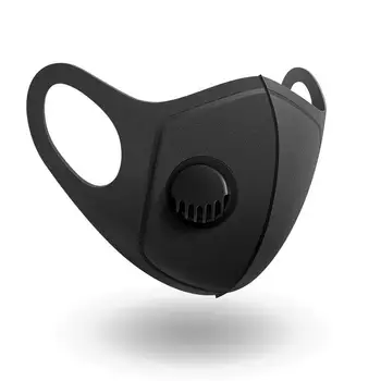 Corona Covid 19 Anti Dust Mask Anti PM2.5 Pollution Face Mouth Respirator Black Breathable