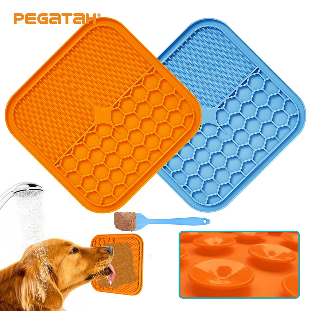 Pet Lick Pad Slower Feeder Pet Feeding Food Bowl Safety Silicone Dog