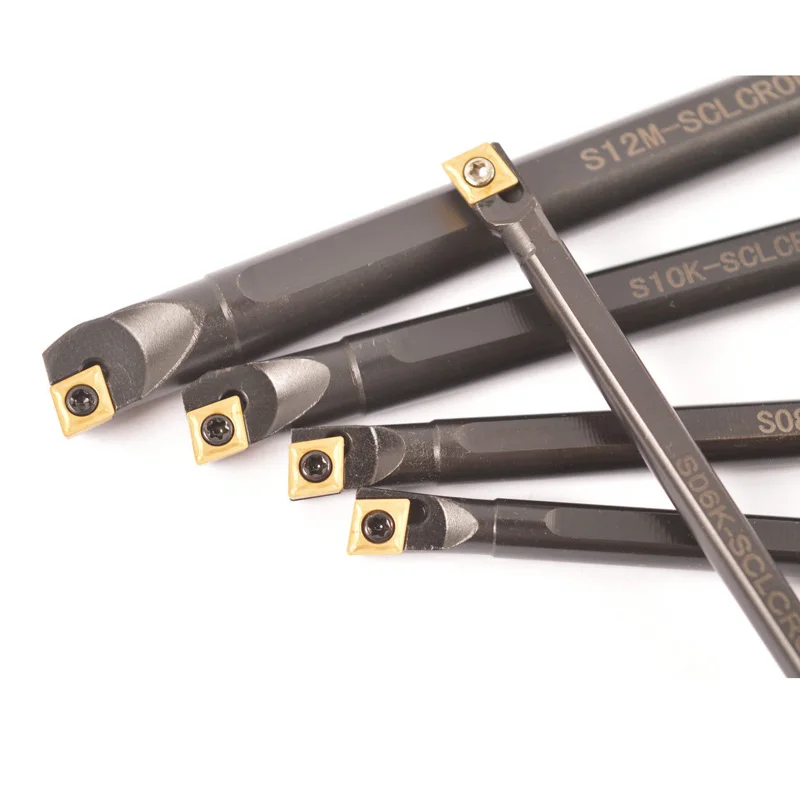 

15 Pcs / Set S12M-SCLCR06 Turning Tool Part S06-10K Thread Accessories 5 Pcs Small Bore Inner Hole Holder Carbide