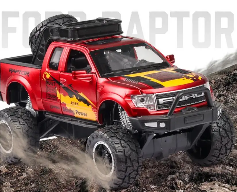 Модель автомобиля из 1:32 сплава, высокое моделирование Ford F150 пикапа, звук и светильник
