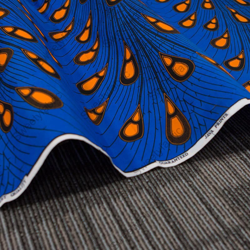 Хлопок африканская восковая штамповка ткань Nederland павлин ткань для платья pagne высокое качество супер holandies для вечернего платья костюм