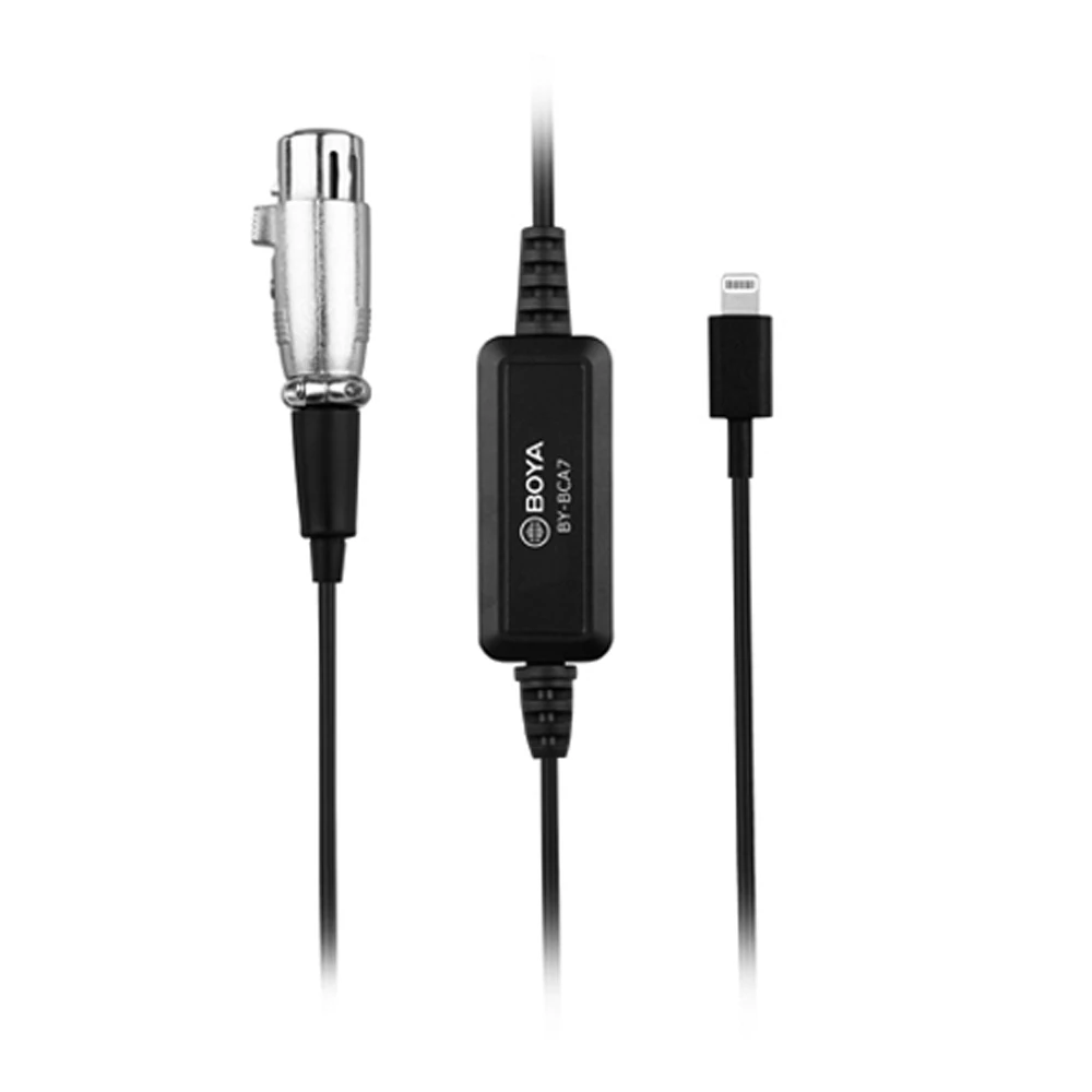 Кабель адаптер BOYA BY BCA7 XLR к Lightning 3 положения подставка для iPhone 11 Pro iPad iPod Touch